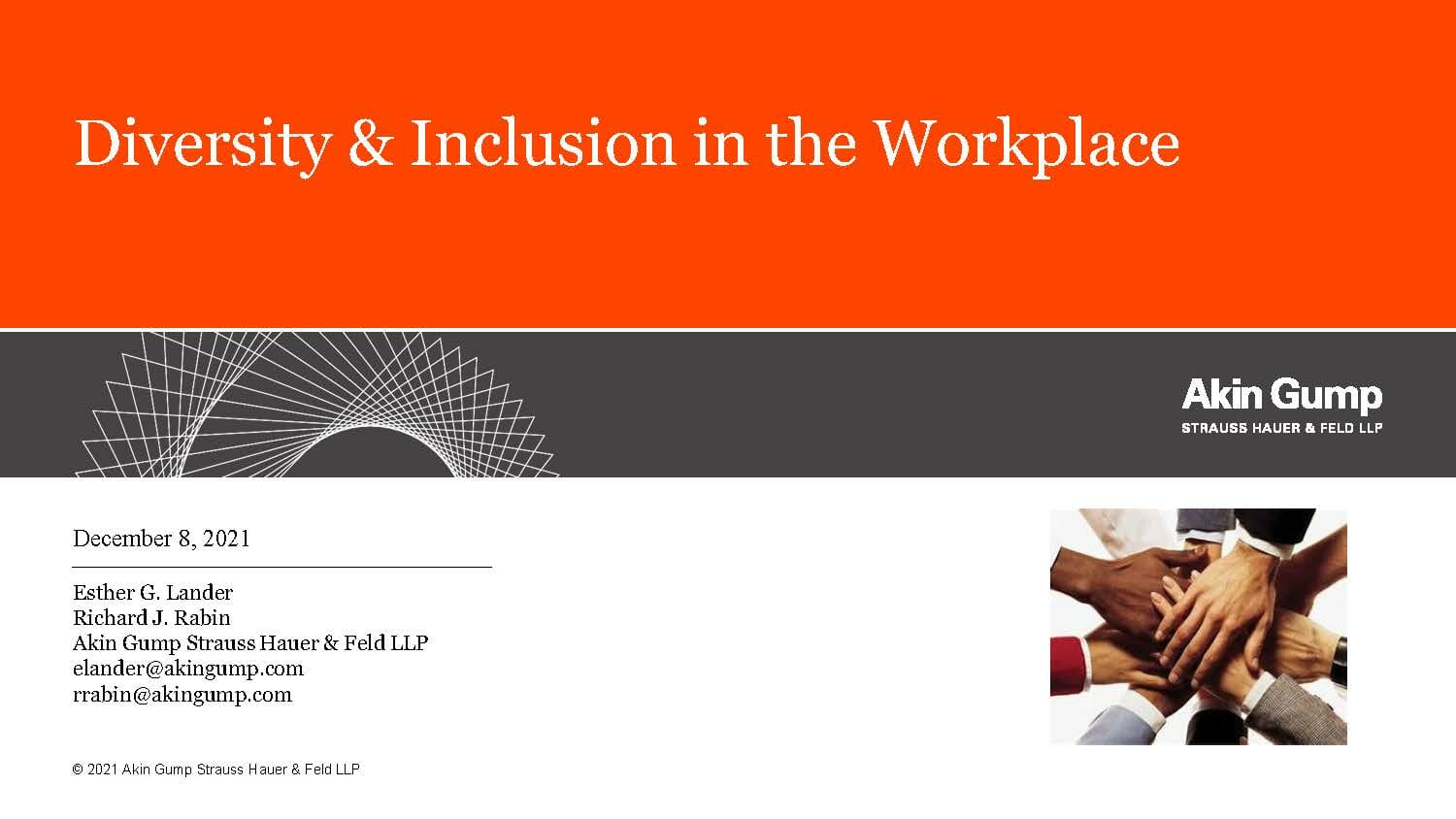 Diversity & Inclusion In The Workplace Presentation - LSTA