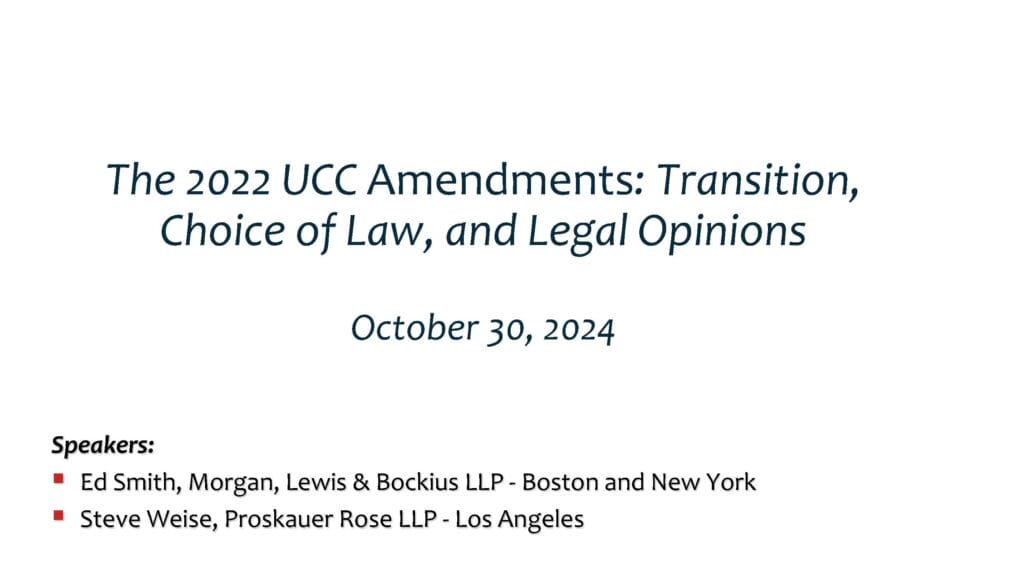 2022 UCC Amendments_Presentation_Oct 30 2024 1