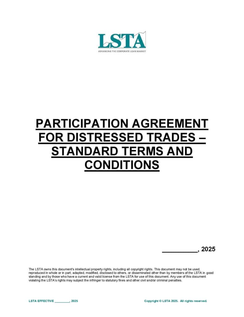 Distressed Participation Agreement STCs (15Jan25)