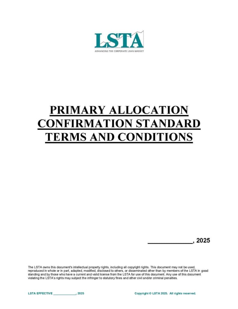 Primary Allocation Confirmation STCs (15Jan25)