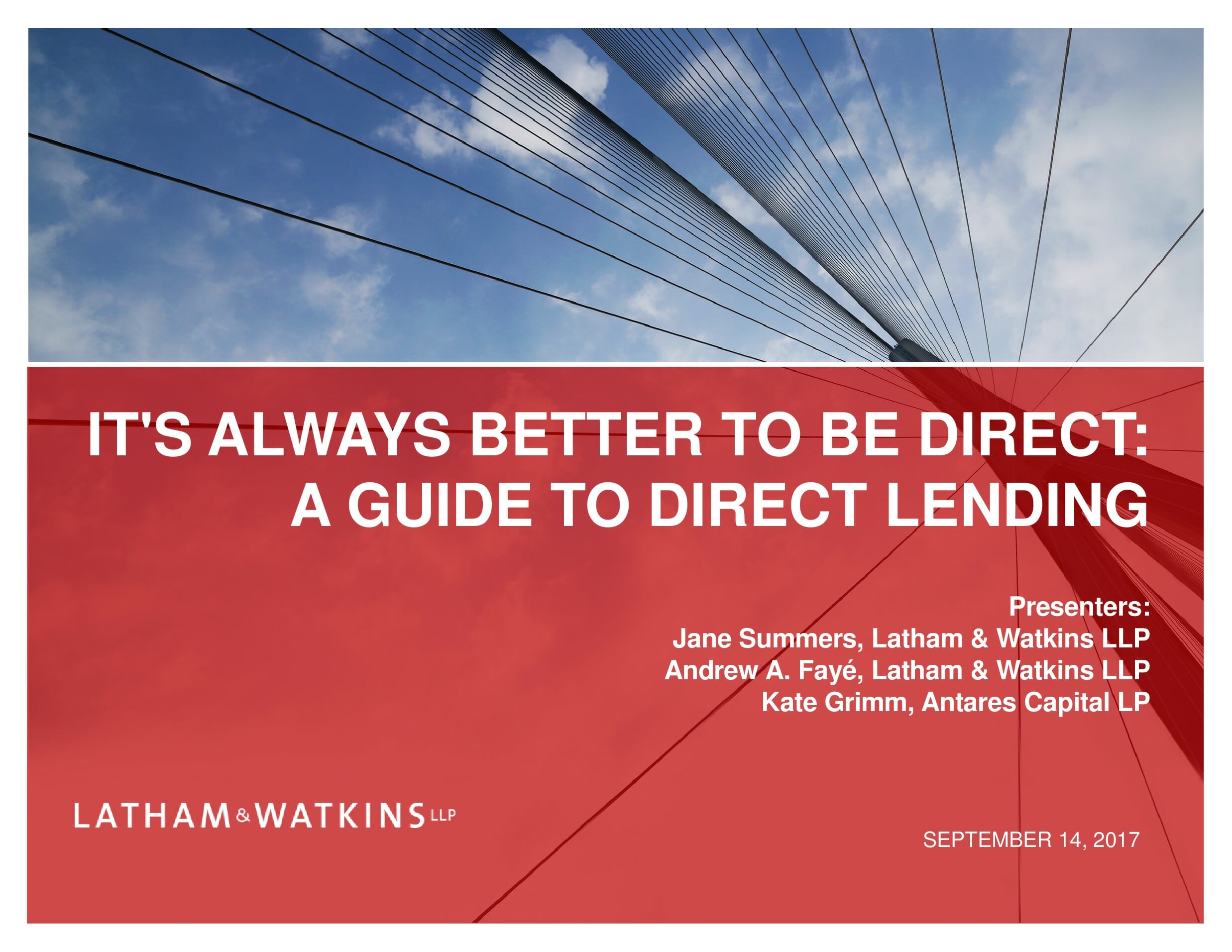 It's Always Better To Be Direct: A Guide To Direct Lending - LSTA