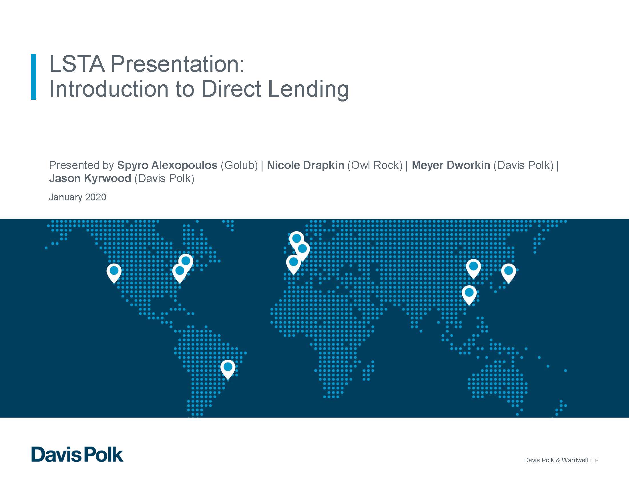 Direct Lending and the Syndicated Loan Market Part 1 LSTA